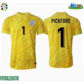 England Jordan Pickford #1 Målvakt Bortatröja EM 2024 Kortärmad